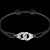 Bracelet sur cordon Menottes dinh van R12 platine