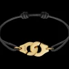 Bracelet sur cordon Menottes dinh van R15 or jaune