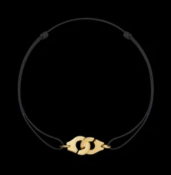 Bracelet sur cordon Menottes dinh van R15 or jaune