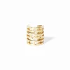 Clip d'oreille Pulse or jaune et diamants