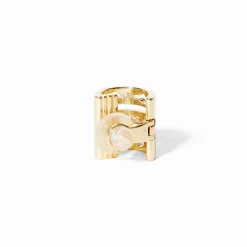 Clip d'oreille Pulse or jaune et diamants