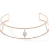 Collier Choker Glam'Azone Diamant Or Rose