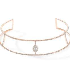 Collier Choker Glam'Azone Diamant Or Rose