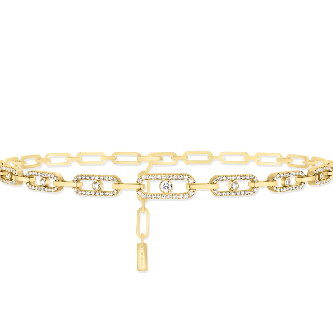 Collier Choker Move Uno Diamant Or Jaune