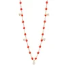 Collier corail Gigi Suprême, or rose, 5 diamants, 45 cm
