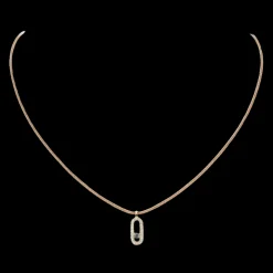 Collier Cordon Messika CARE(S) Beige Pavé Diamant Or Jaune