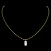 Collier Cordon Messika CARE(S) Kaki Pavé Diamant Or Blanc