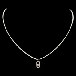 Collier Cordon Messika CARE(S) Crème Pavé Diamant Or Rose