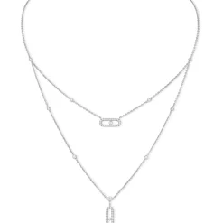 Collier Diamant Or Blanc