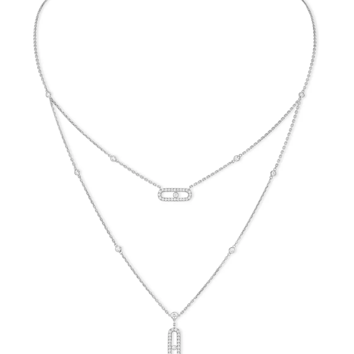 Collier Diamant Or Blanc