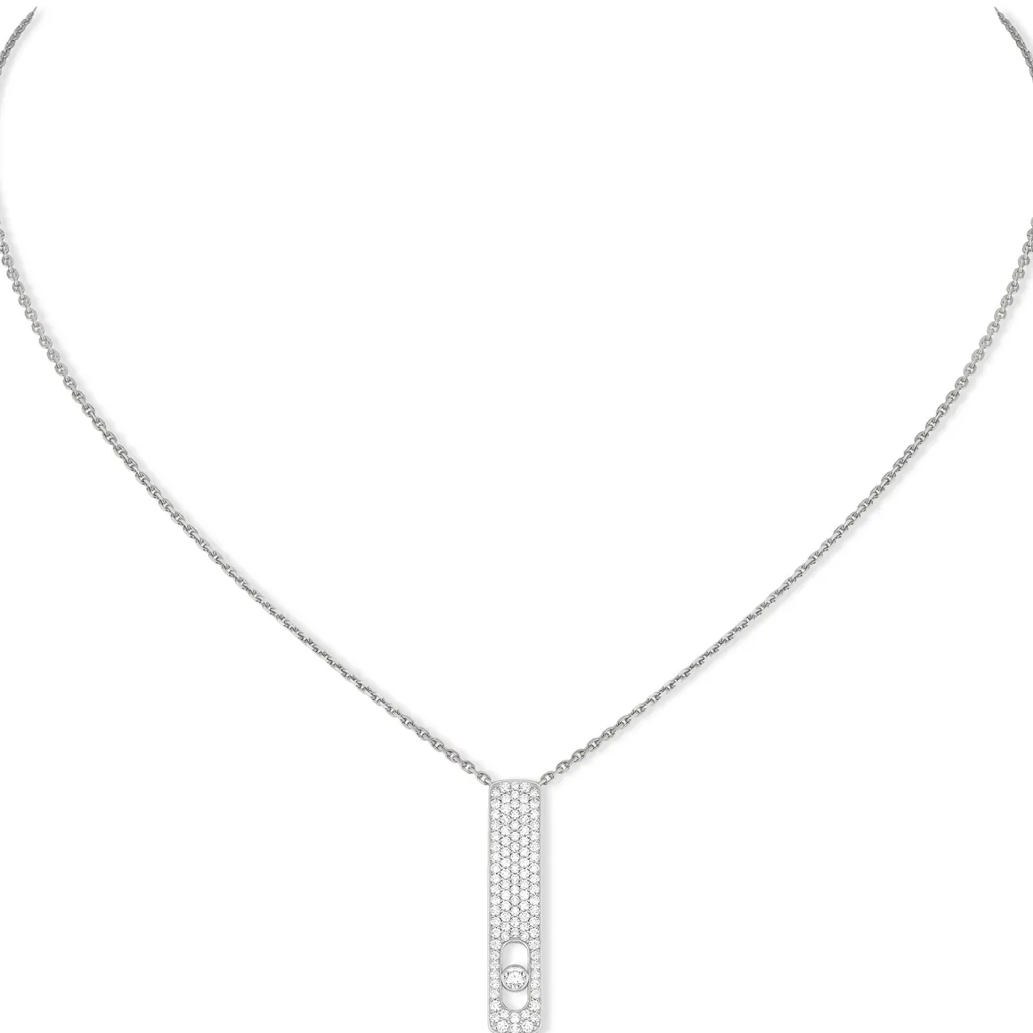 Collier Diamant Or Blanc