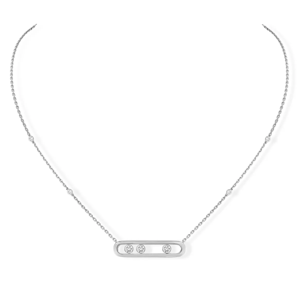 Collier Diamant Or Blanc