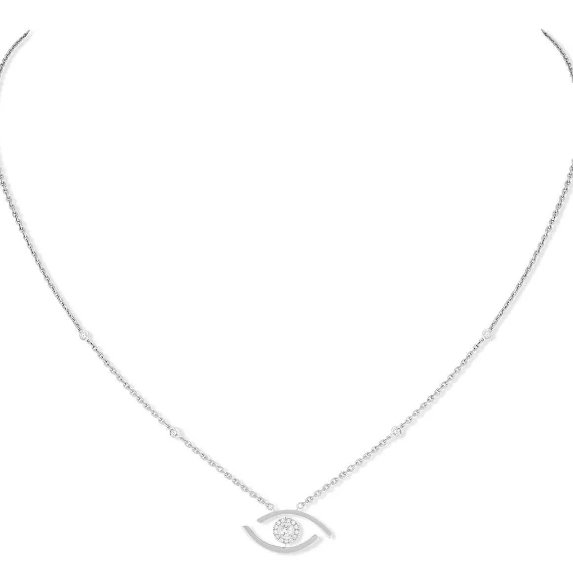 Collier Diamant Or Blanc
