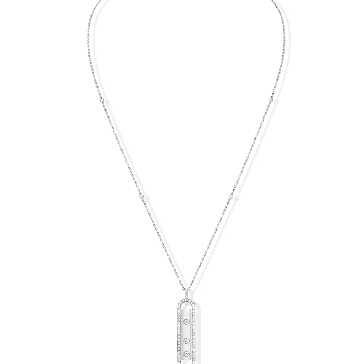 Collier Diamant Or Blanc