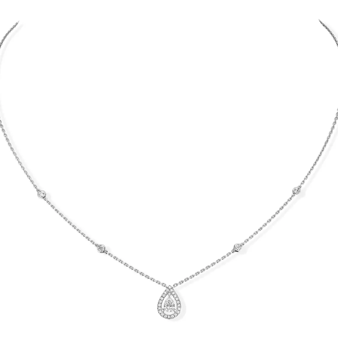 Collier Diamant Or Blanc