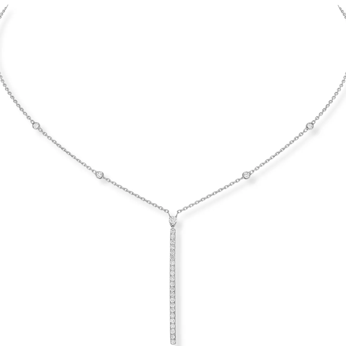 Collier Diamant Or Blanc
