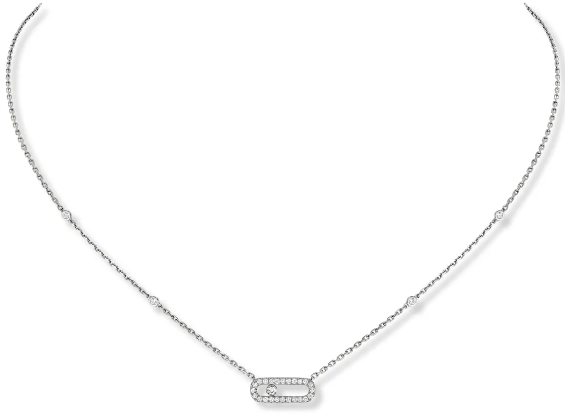 Collier Diamant Or Blanc