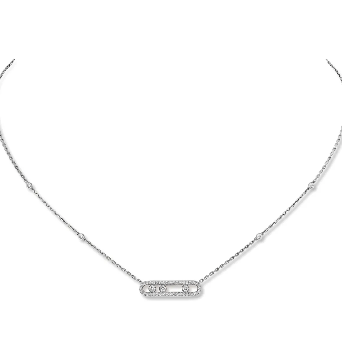 Collier Diamant Or Blanc