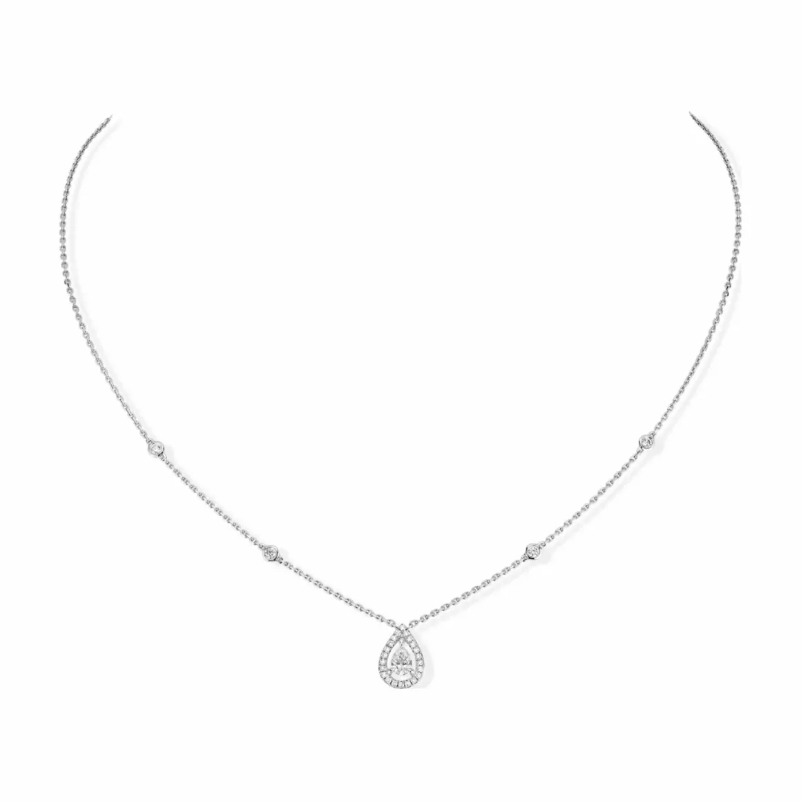 Collier Diamant Or Blanc