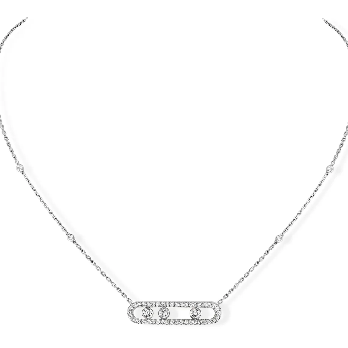 Collier Diamant Or Blanc