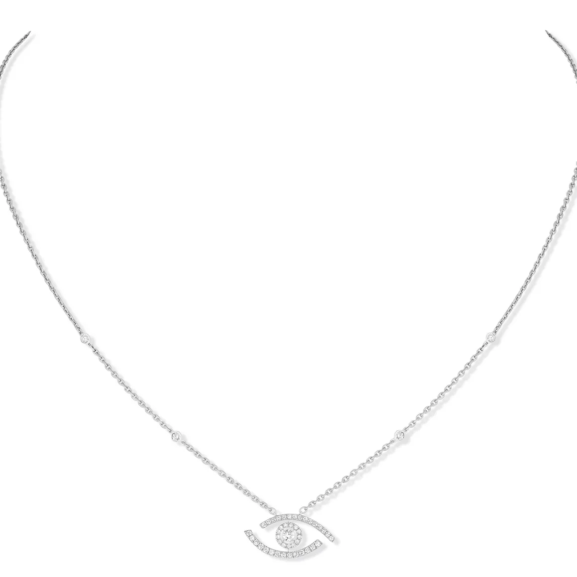 Collier Diamant Or Blanc