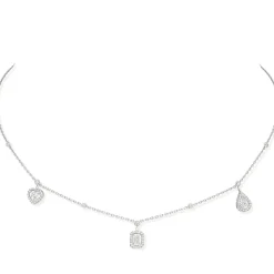 Collier Diamant Or Blanc