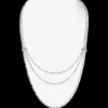 Collier Diamant Or Blanc long d-vibes multi rangs