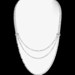 Collier Diamant Or Blanc long d-vibes multi rangs