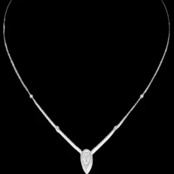 COLLIER DIAMANT OR BLANC FIERY 0,25CT