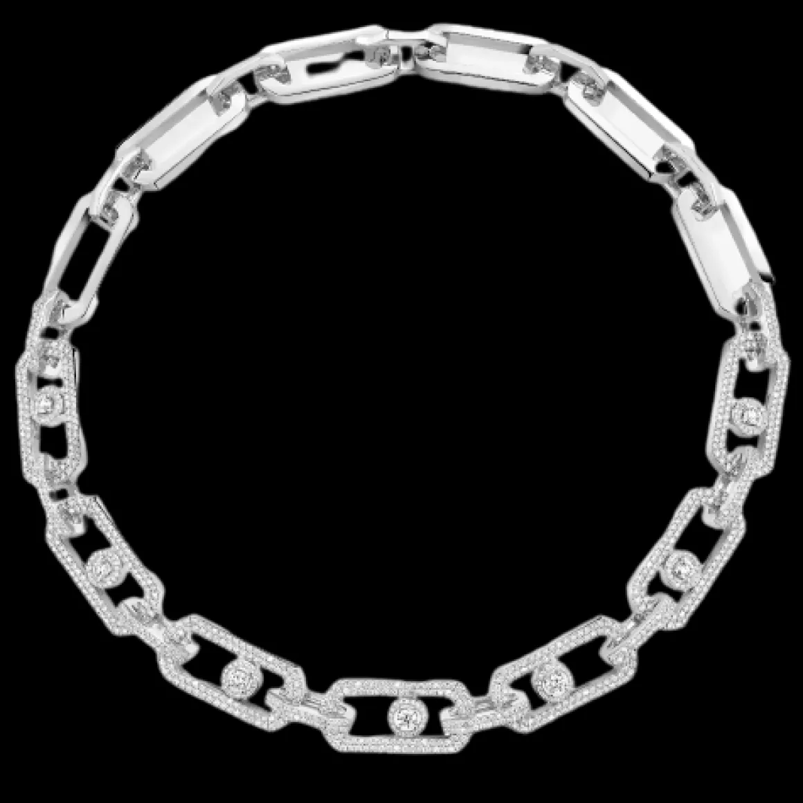 COLLIER DIAMANT OR BLANC SO MOVE XL PAVÉ