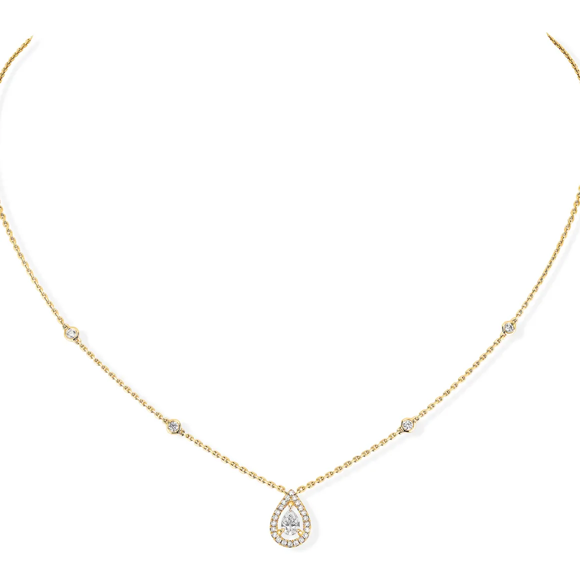 Collier Diamant Or Jaune