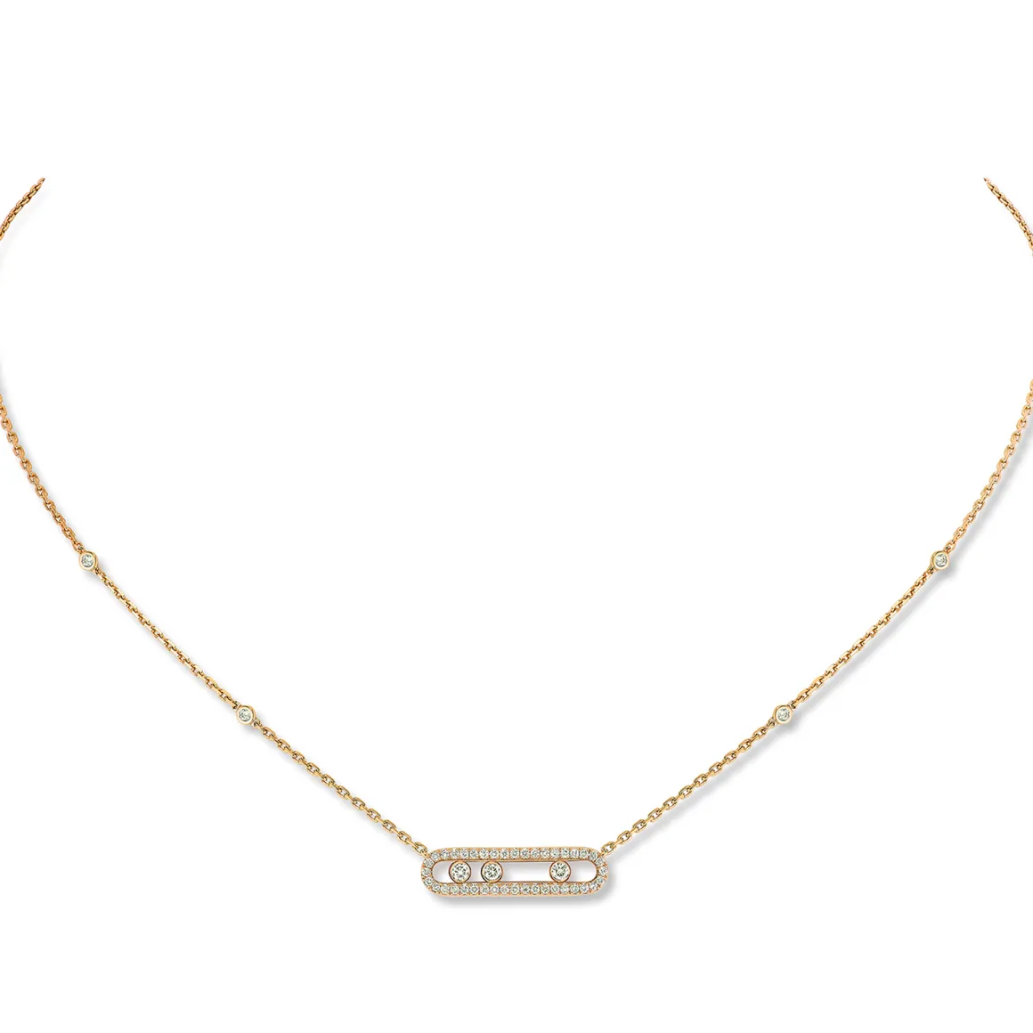 Collier Diamant Or Jaune