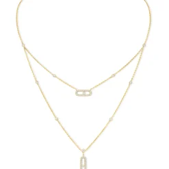 Collier Diamant Or Jaune