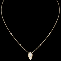 Collier diamant or jaune fiery 0,25ct