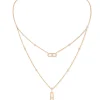 Collier Diamant Or Rose