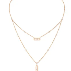 Collier Diamant Or Rose