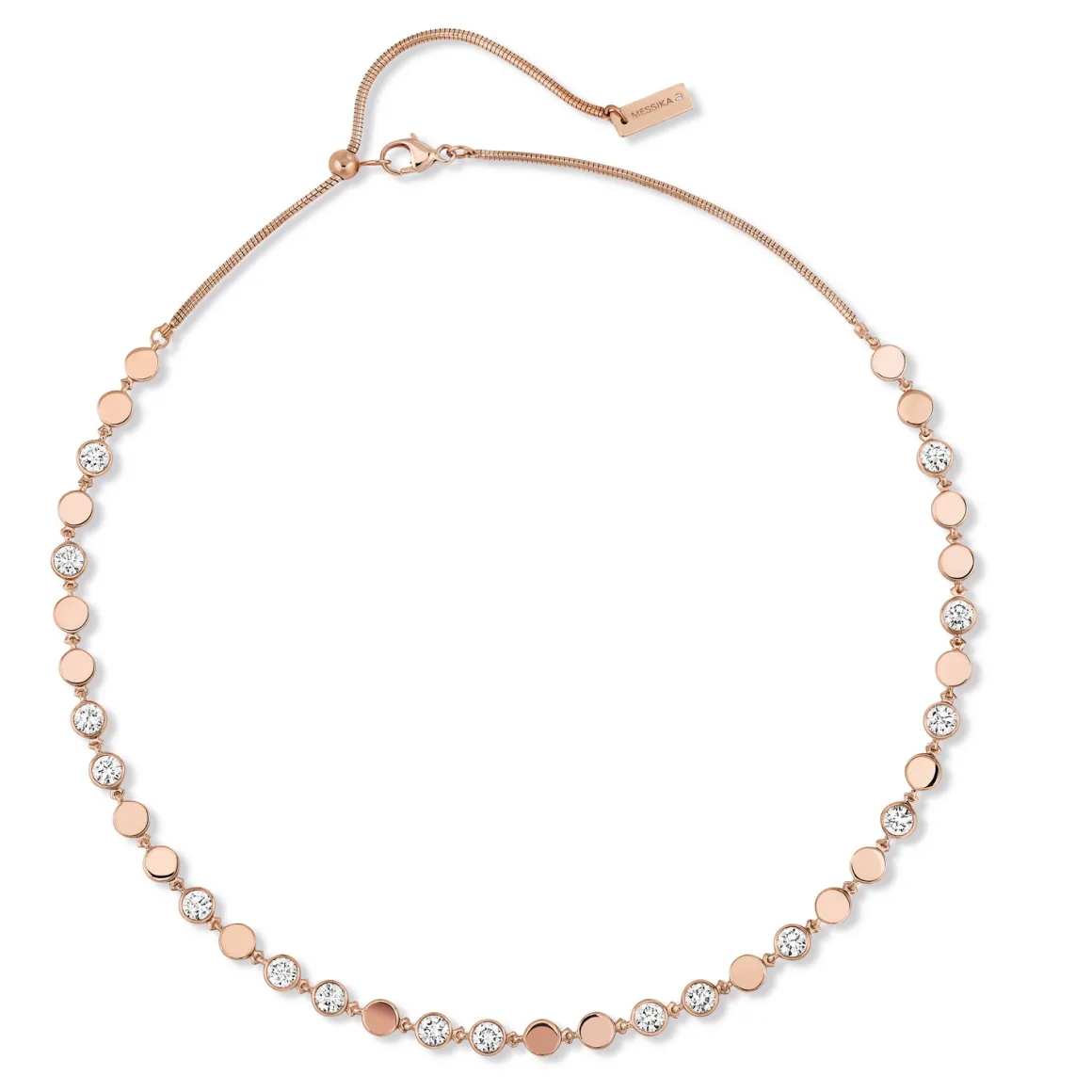 Collier diamant or rose d-vibes mm