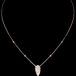 COLLIER DIAMANT OR ROSE FIERY 0,25CT