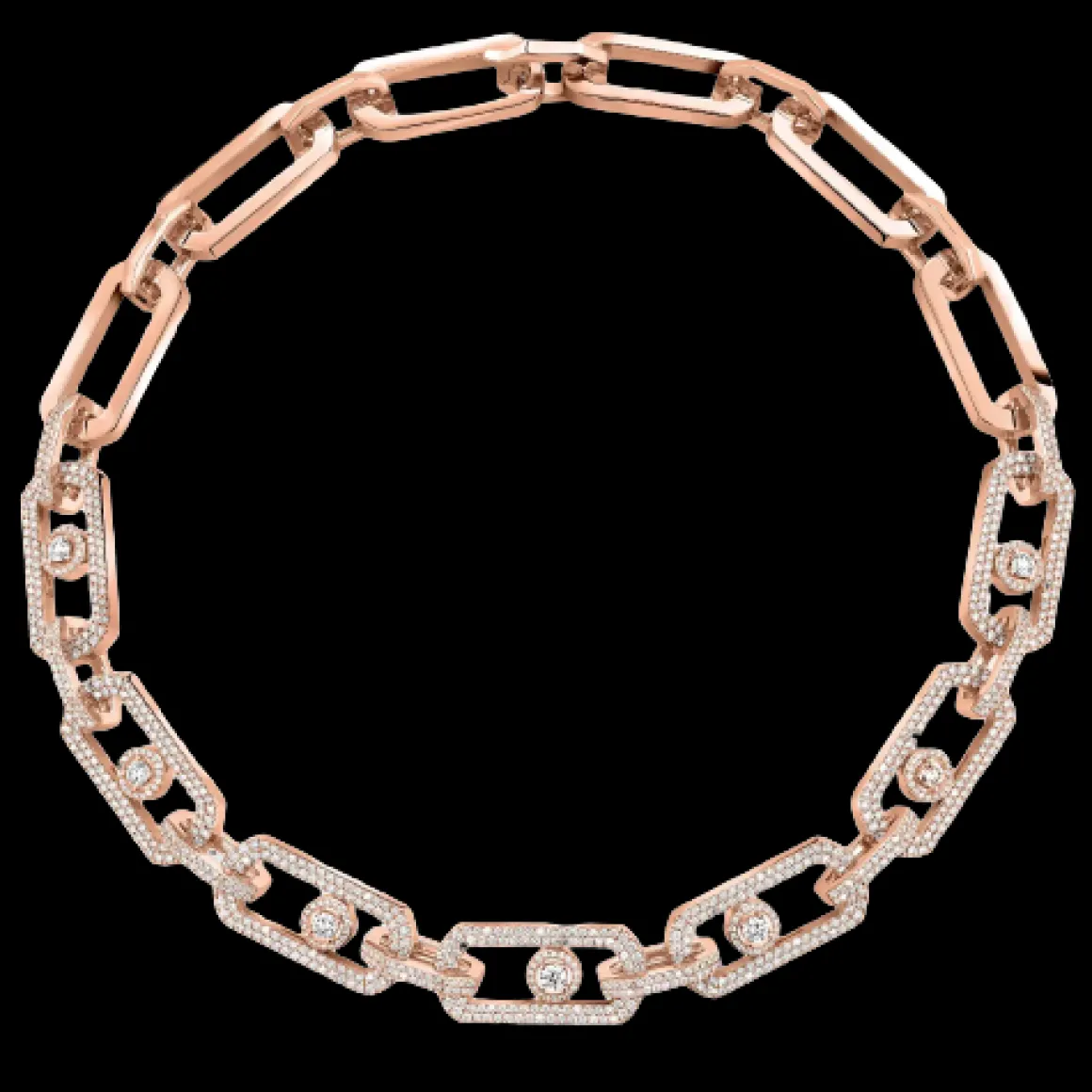 COLLIER DIAMANT OR ROSE SO MOVE XL PAVÉ