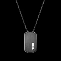 COLLIER DIAMANT TITANE GRAPHITE PENDENTIF GM MOVE TITANIUM GRAPHITE