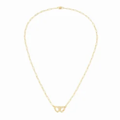 Collier Double Cœurs XS Diamants