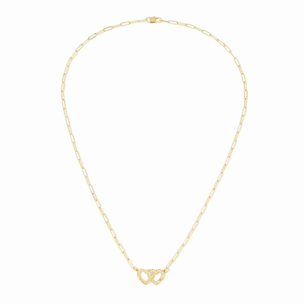 Collier Double Cœurs XS Diamants