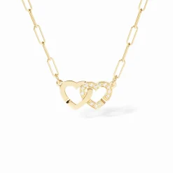 Collier Double Cœurs XS Diamants