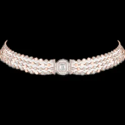 Collier D-Vibes Multi Rangs Diamant Or Rose