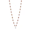 Collier fauve Gigi Suprême, or blanc, 1 diamant, 42 cm