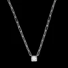 Collier Le Cube Diamant grand modèle or blanc et diamant