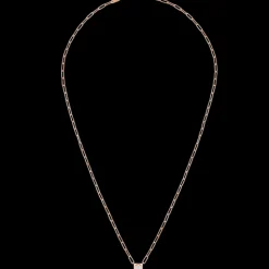 Collier Le Cube Diamant grand modèle or rose et diamant