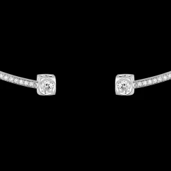 Collier Le Cube Diamant grand modèle or blanc et diamants