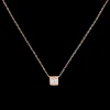 Collier Le Cube Diamant moyen modèle or rose et diamant