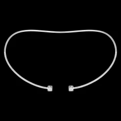 Collier Le Cube Diamant moyen modèle or blanc et diamants
